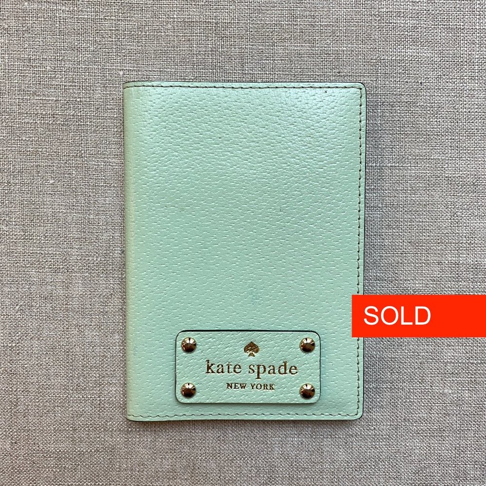 Kate Spade Passport Holder in Mint Green